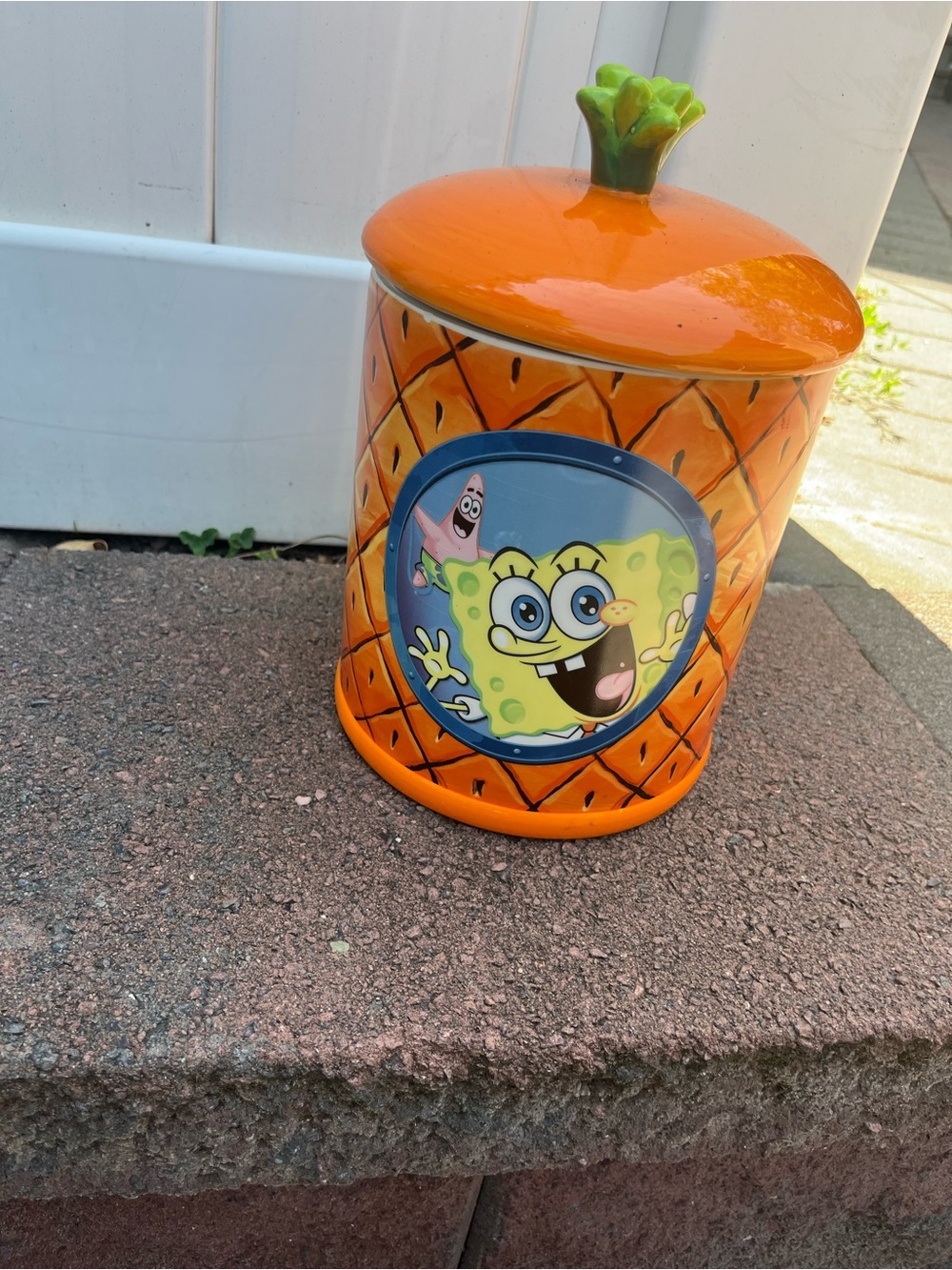 Orange SpongeBob Pineapple Ceramic Canister with Lid
